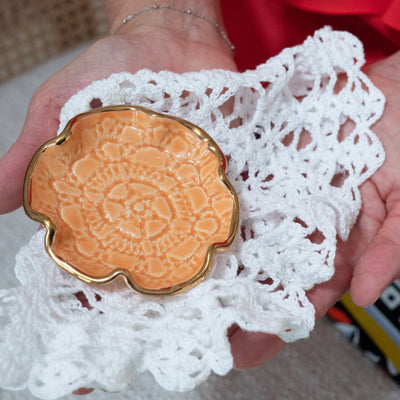 Two Handmade Clay Trinket Dishes