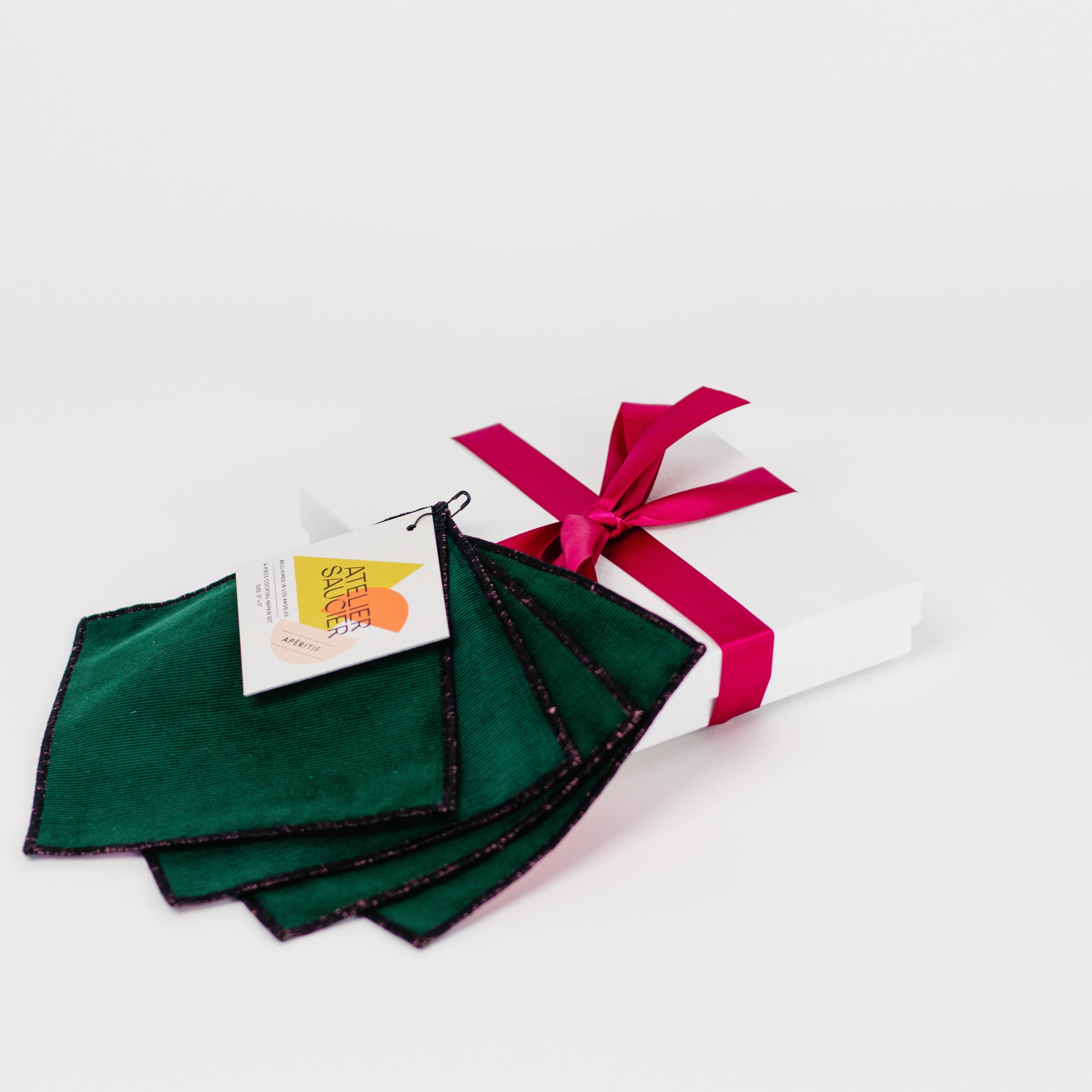 4 Luxury Cocktail Napkins